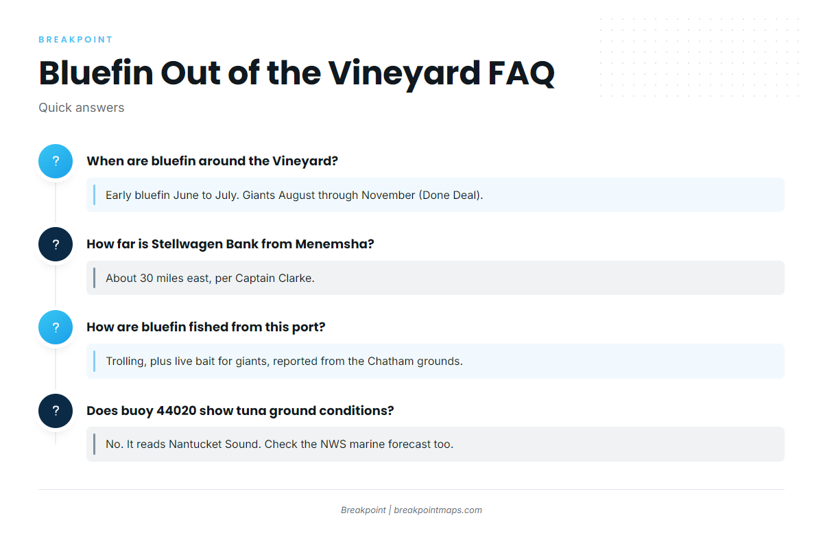 FAQ about Atlantic bluefin tuna fishing out of Martha's Vineyard