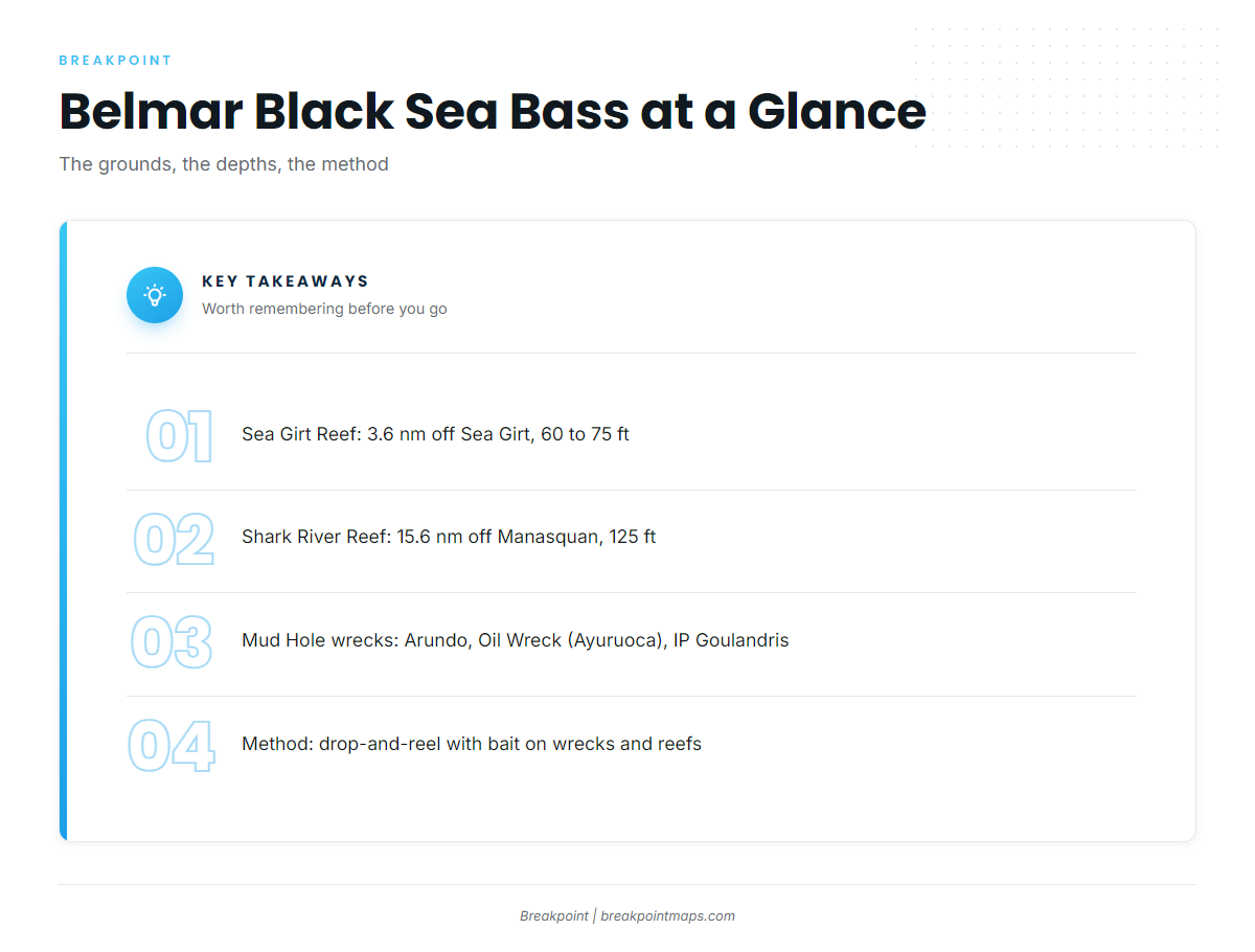 FAQ about black sea bass fishing out of Belmar