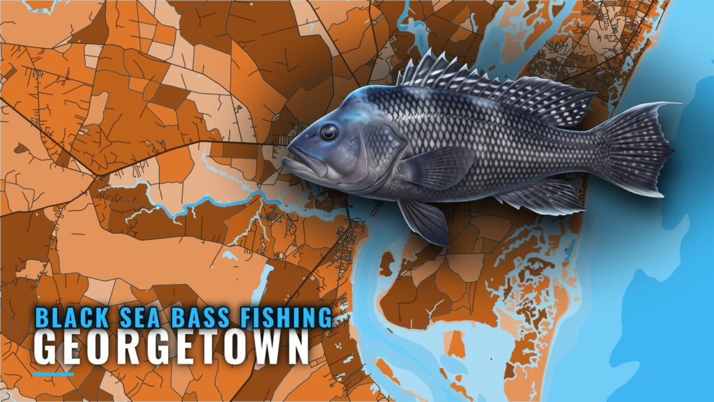 Black sea bass fishing out of Georgetown: reefs by depth