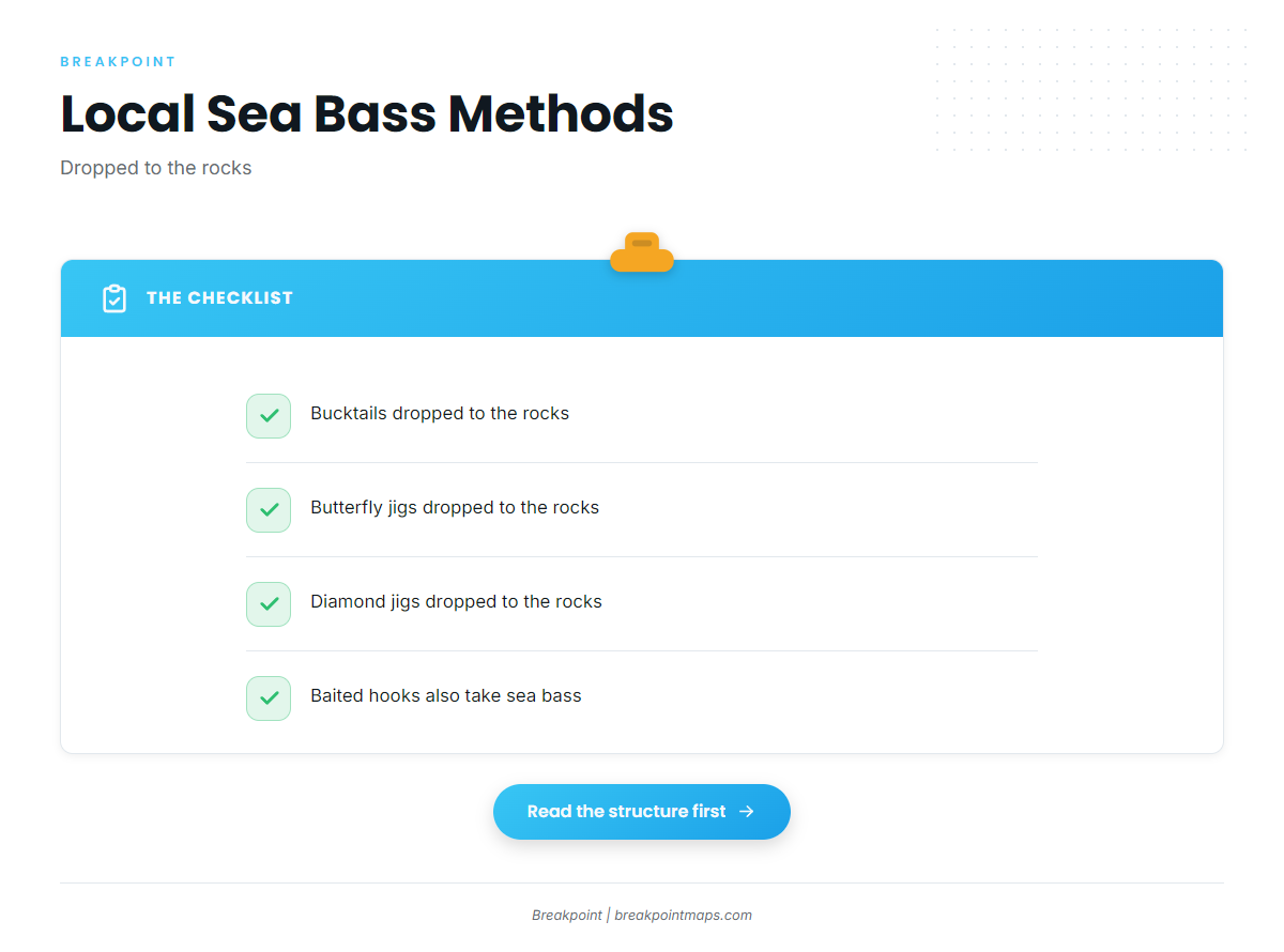 How sea bass are fished locally