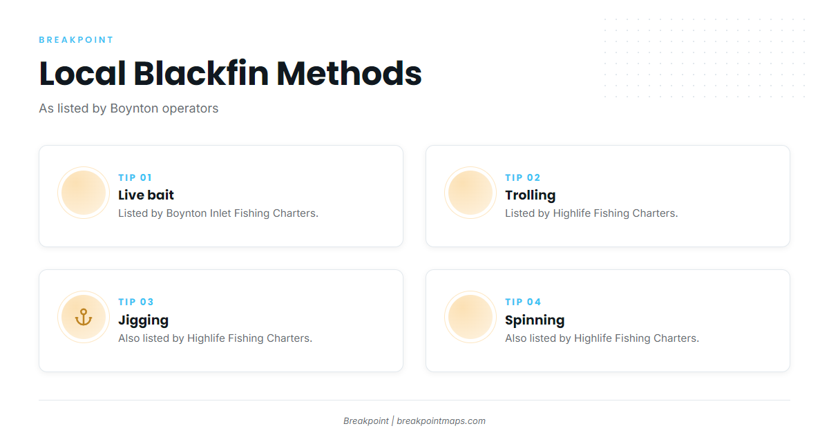 How blackfin are fished here