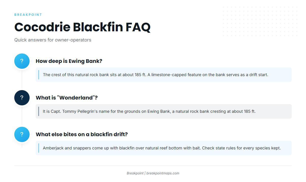 FAQ: blackfin tuna out of Cocodrie