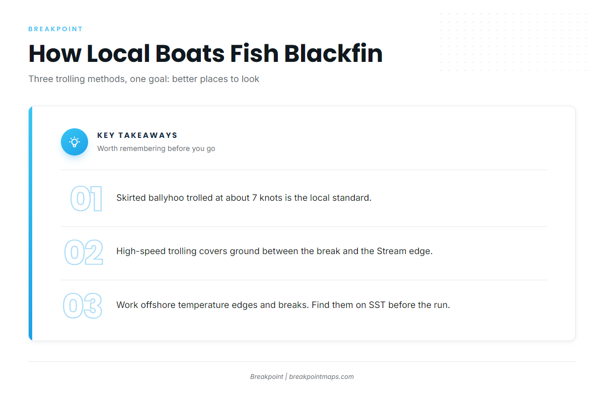 How blackfin are fished from Ocean Isle Beach