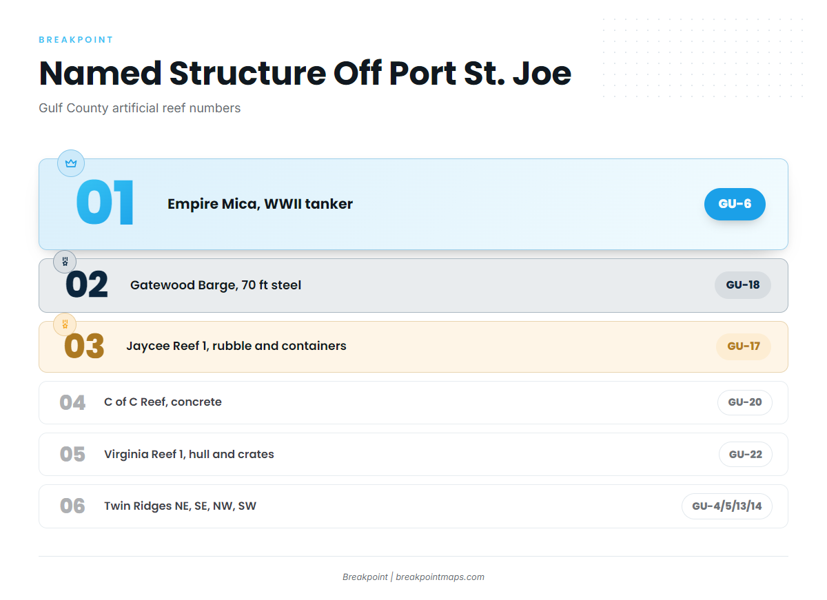Grounds and structure (Blackfin tuna fishing out of Port St. Joe)