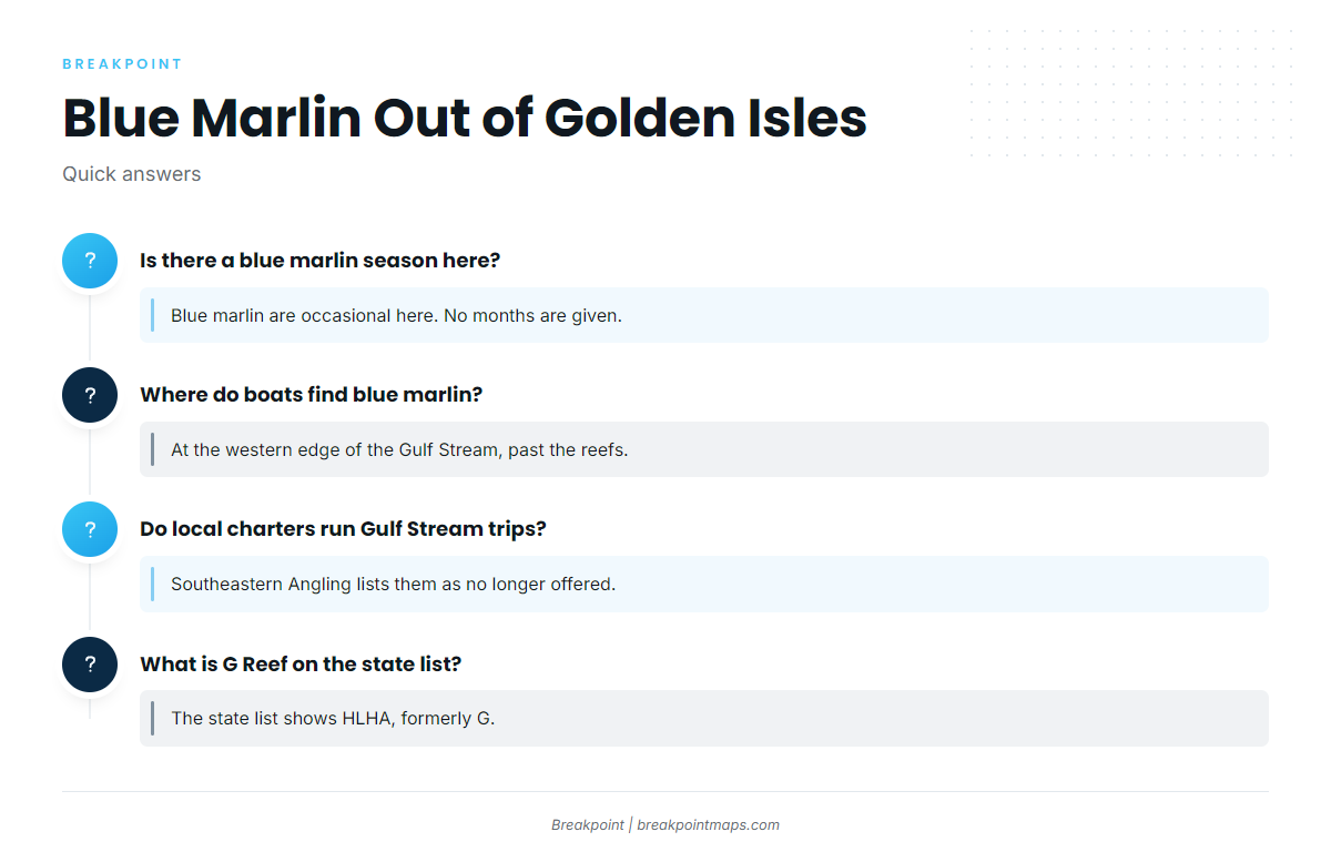 FAQ: blue marlin out of Golden Isles