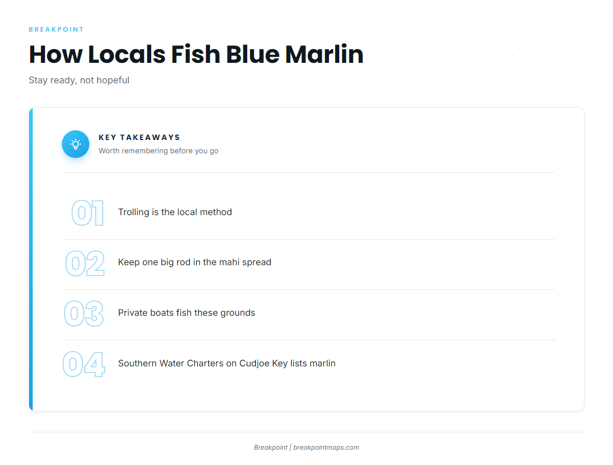 How blue marlin are fished out of the Lower Keys