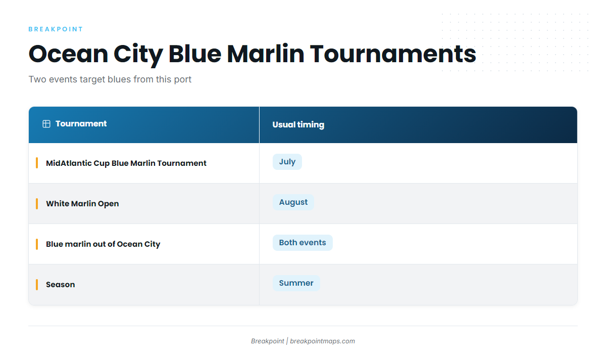 Who fishes for blue marlin out of Ocean City