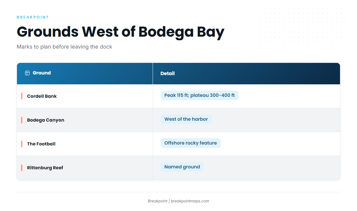 Grounds and structure off Bodega Bay