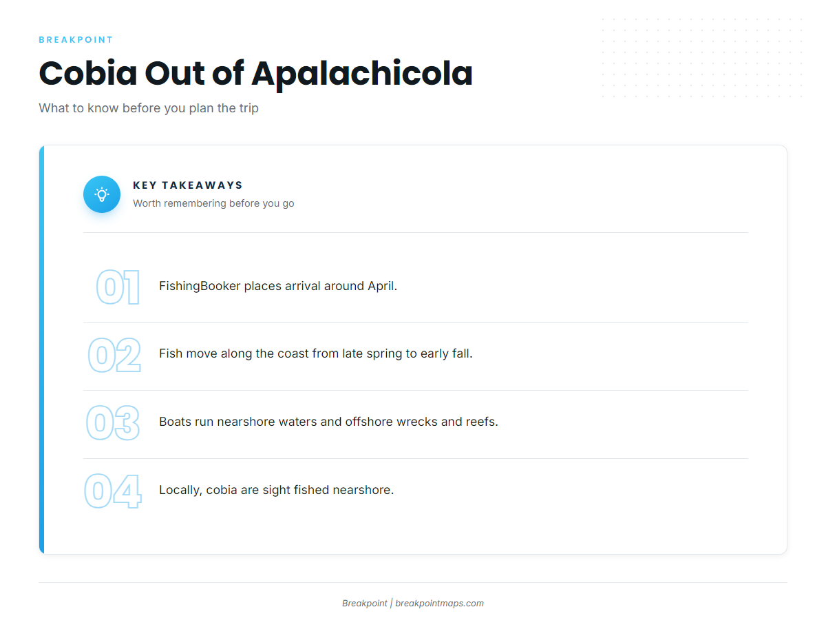 When to Go Cobia Fishing Out of Apalachicola