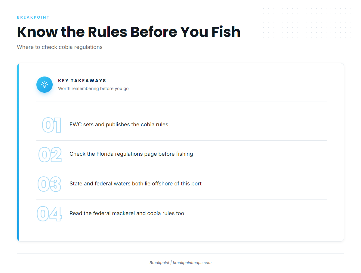 Regulations for cobia out of Fort Lauderdale