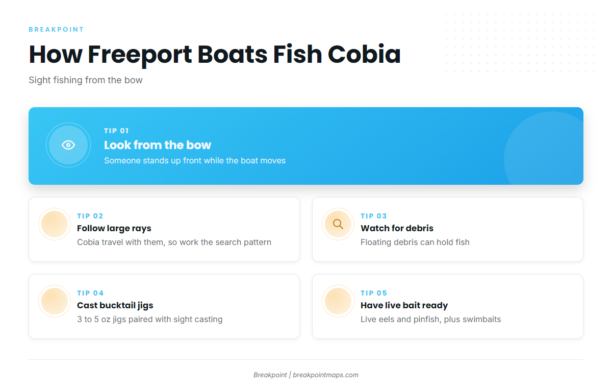 How cobia are fished out of Freeport