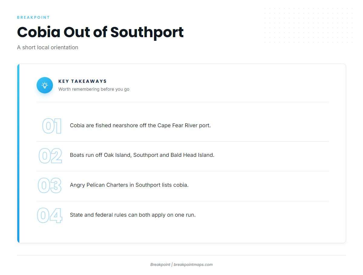 Where boats run for cobia out of Southport