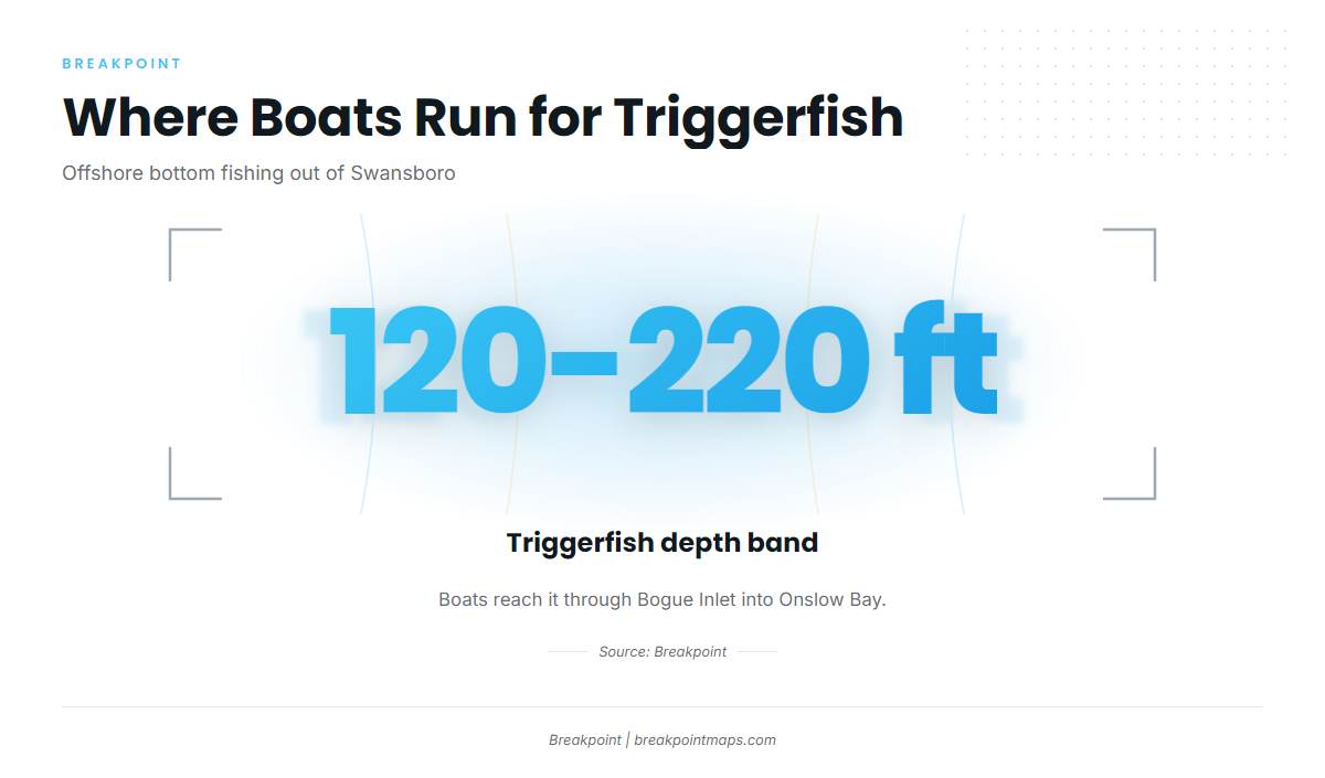 Depth band, 120-220 ft