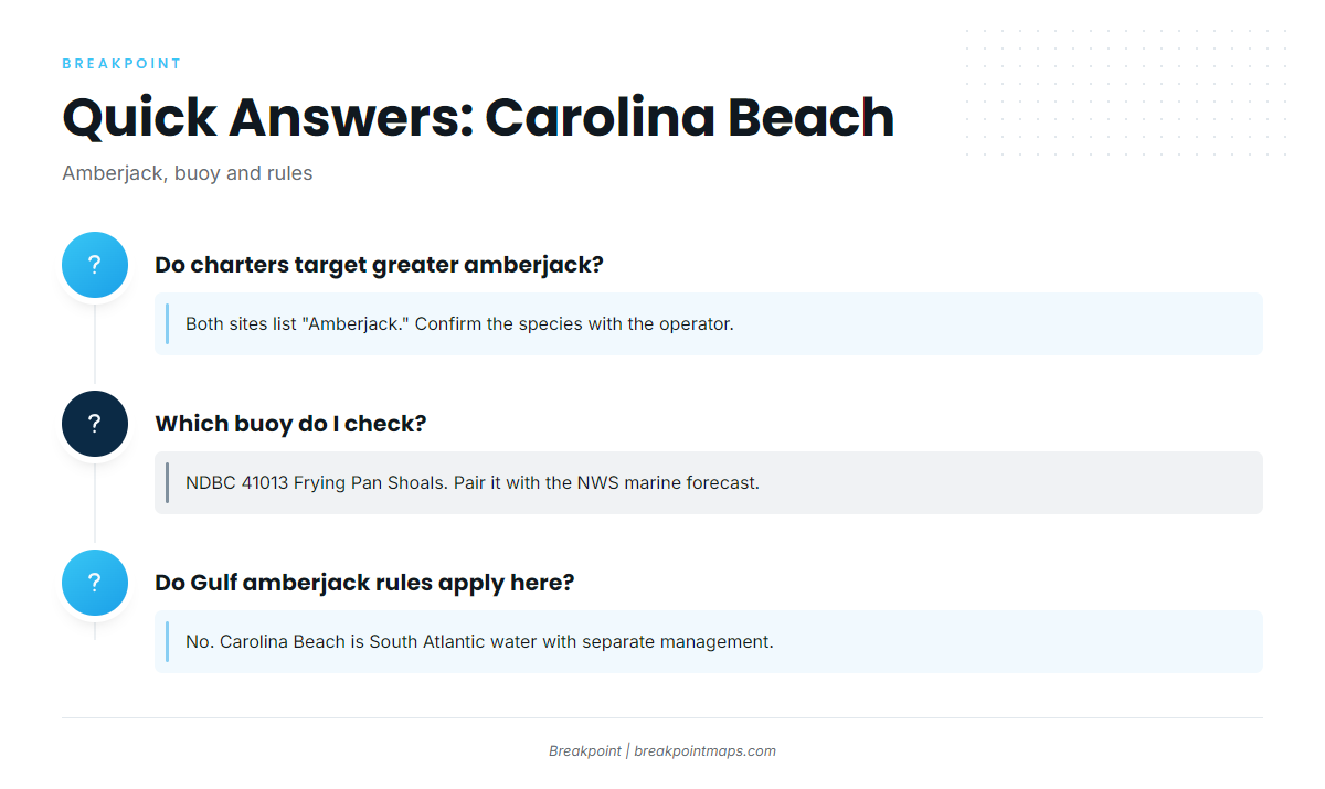FAQ: greater amberjack out of Carolina Beach