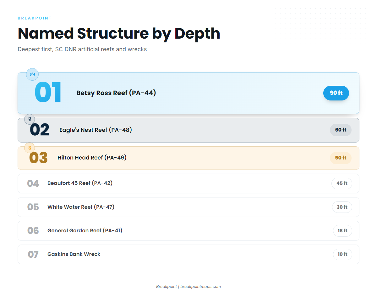 Other named structure (Greater amberjack fishing out of Hilton Head Island)