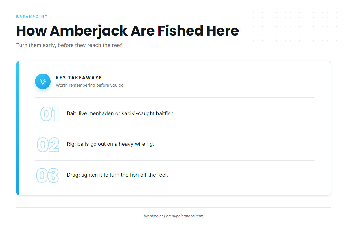 How amberjack are fished here