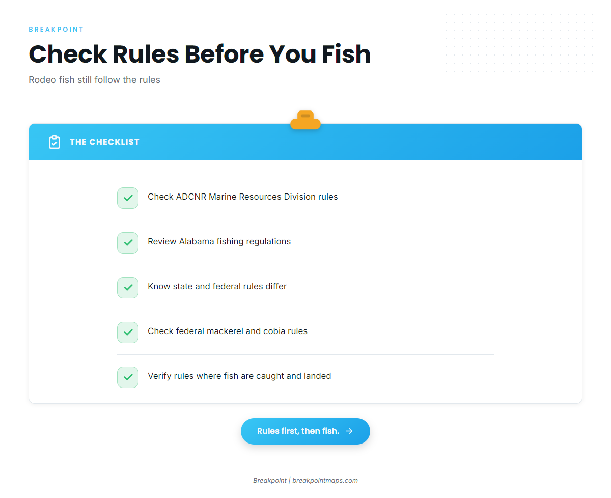 Regulations for fishing kings from Dauphin Island