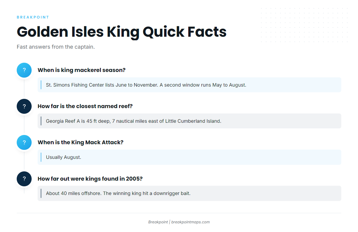 FAQ: king mackerel fishing out of Golden Isles