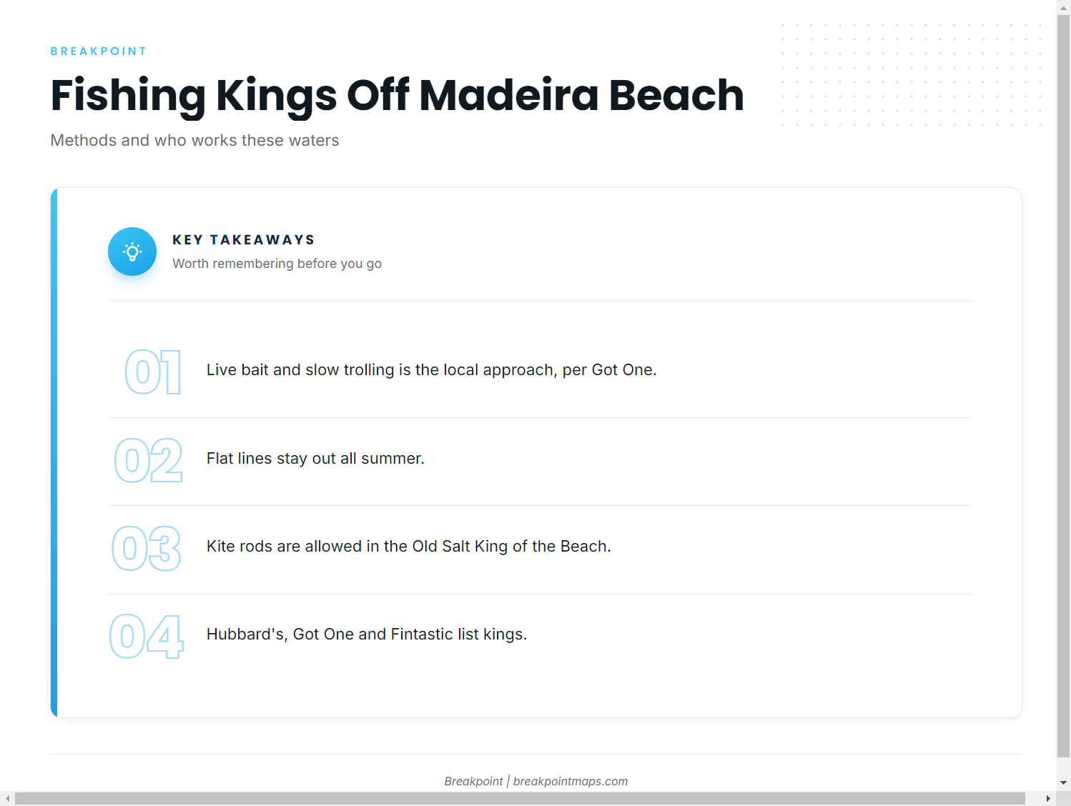 How kings are fished out of Madeira Beach