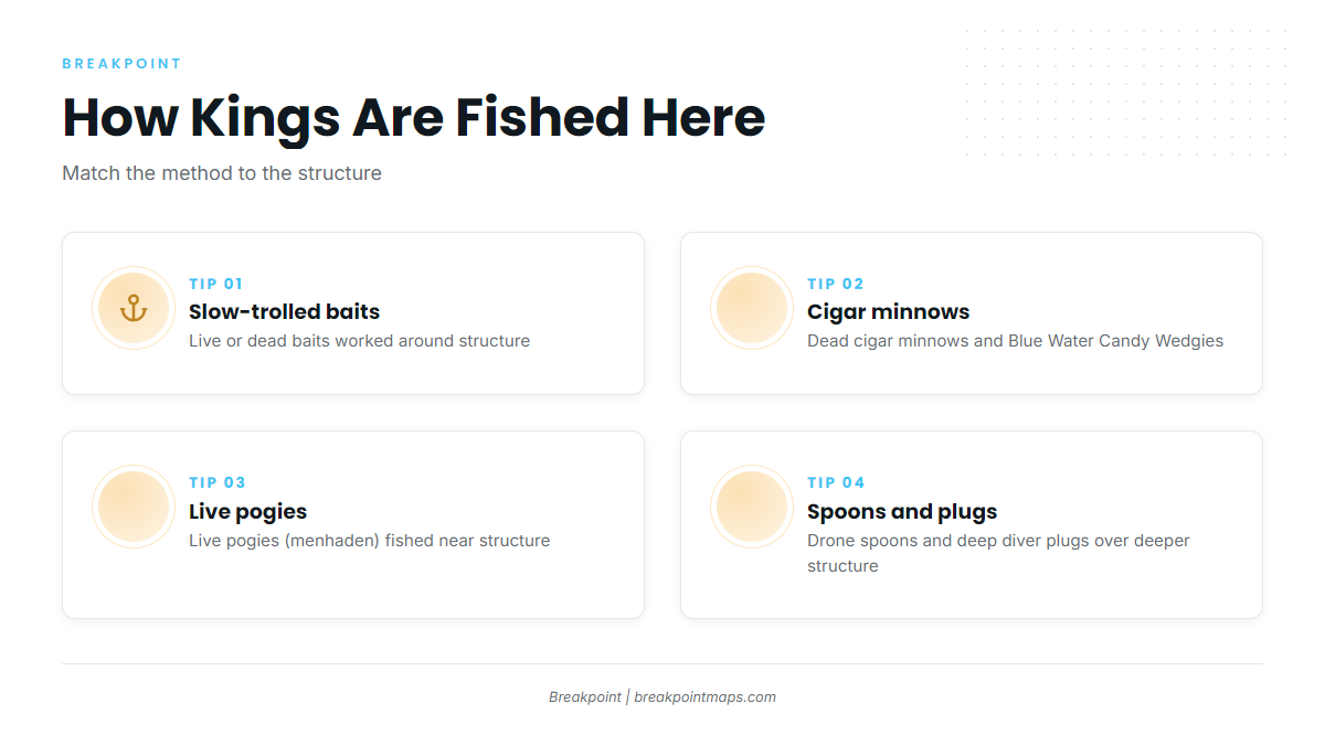 How kings are fished here