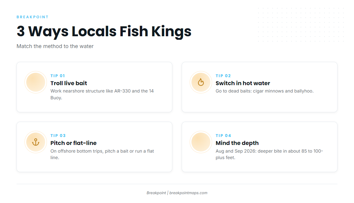 How kings are fished here