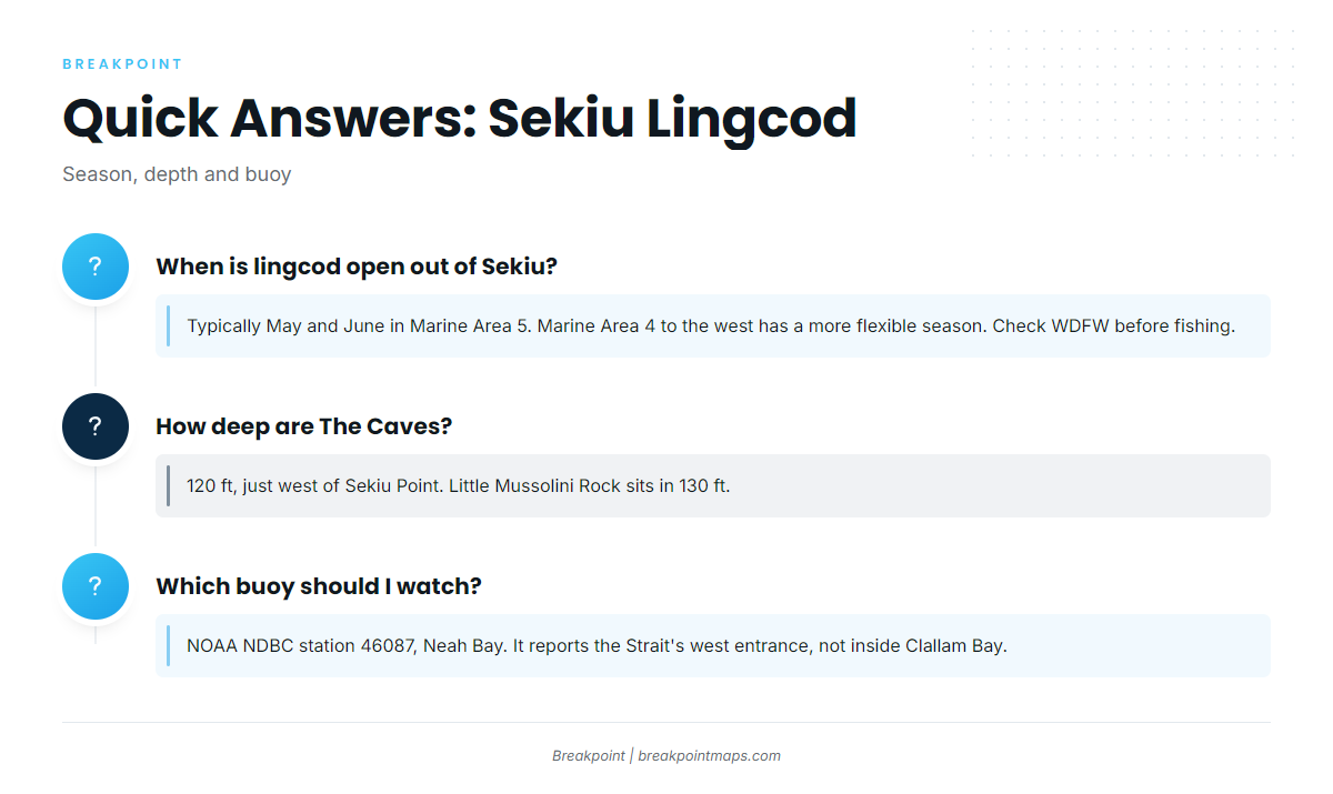 FAQ: lingcod fishing out of Sekiu