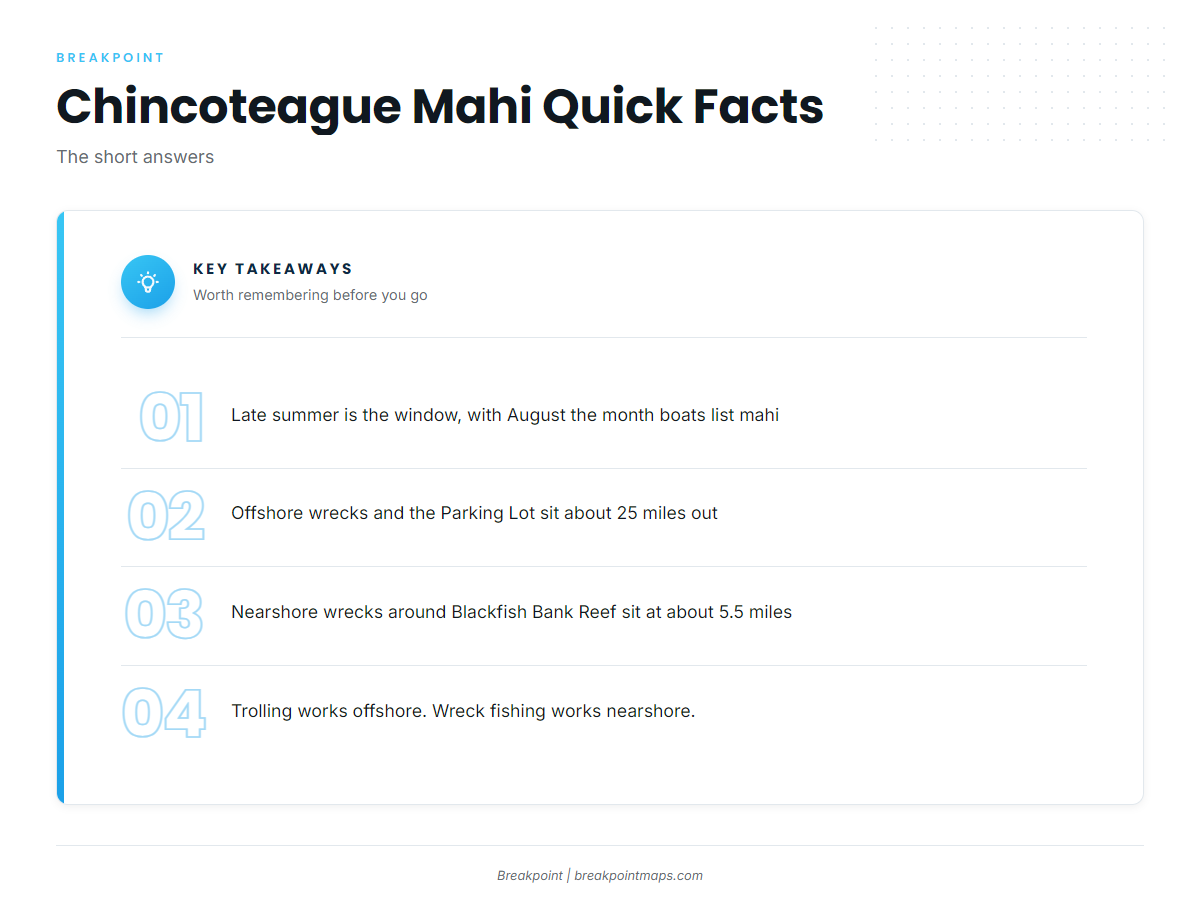 FAQ about mahi-mahi fishing out of Chincoteague