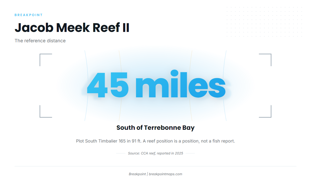 Jacob Meek Reef II (South Timbalier 165) (Mahi-mahi fishing out of Cocodrie)