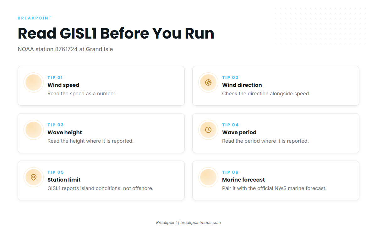 Reading GISL1 before the run