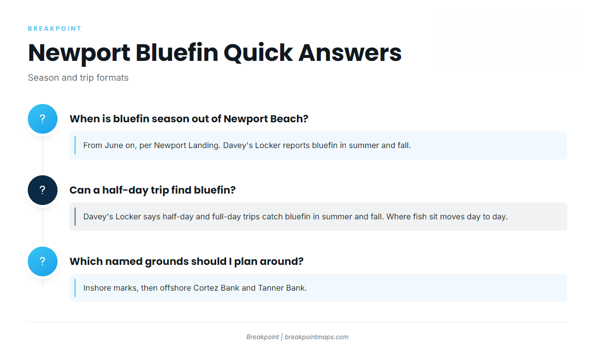 FAQ: bluefin tuna fishing out of Newport Beach