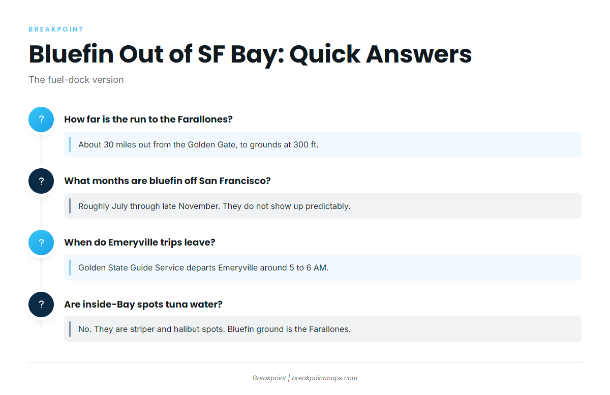 FAQ: Pacific bluefin out of San Francisco Bay
