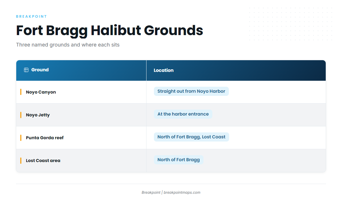 Where boats run (Pacific halibut fishing out of Fort Bragg)