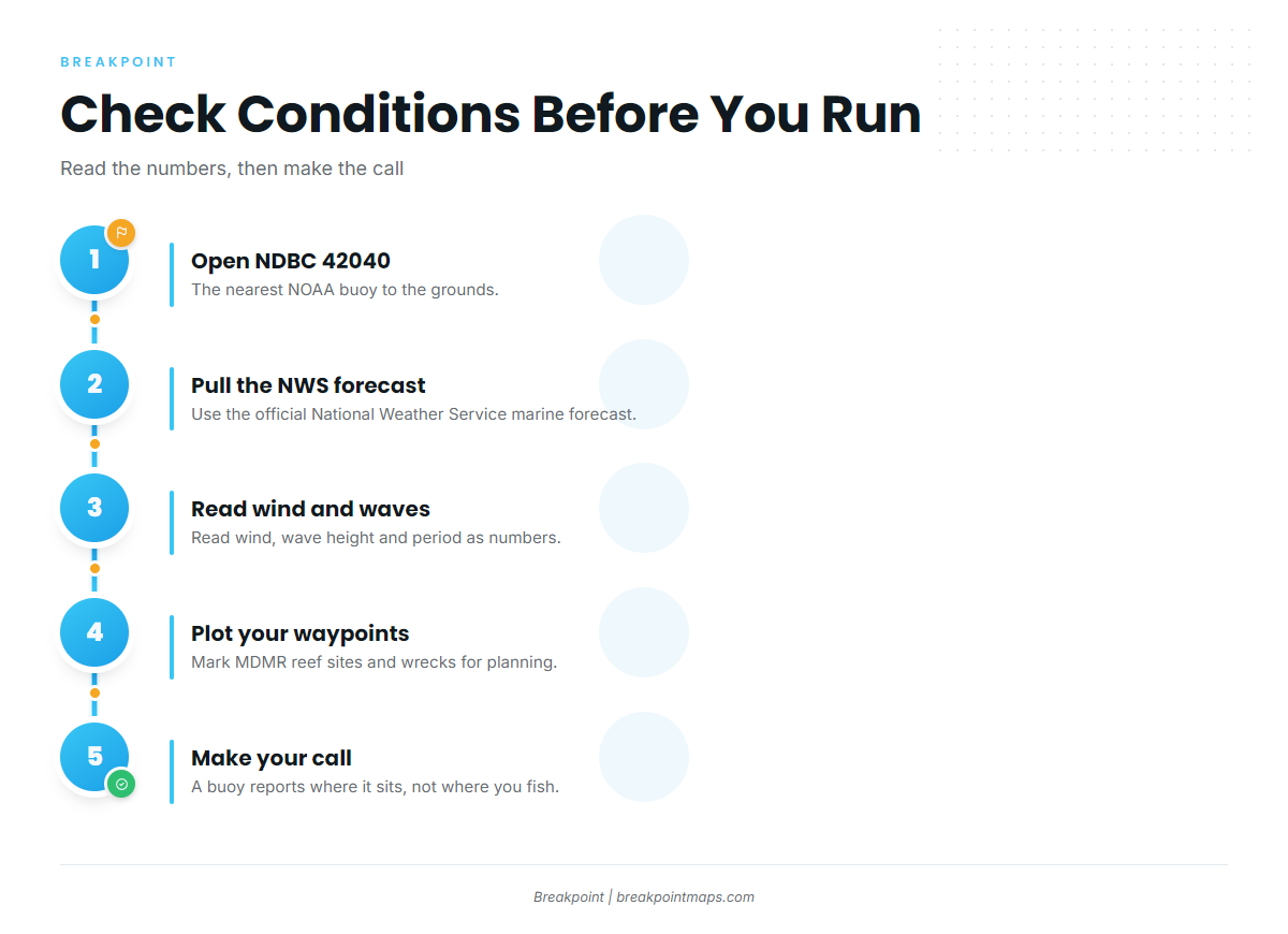 Reading conditions before the run