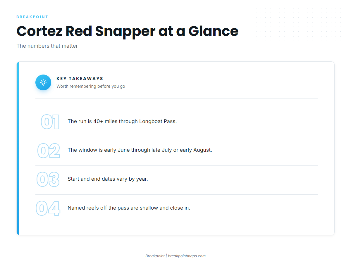 Red snapper out of Cortez: the short version