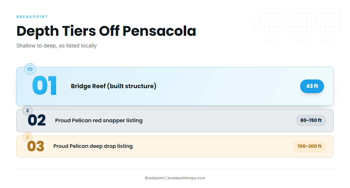 Depths local boats list (Red snapper fishing out of Pensacola)