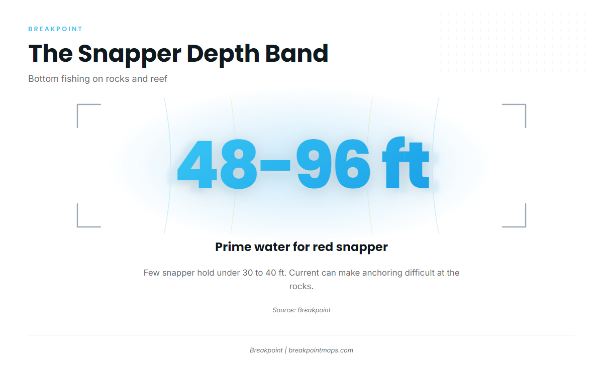 How red snapper are fished here