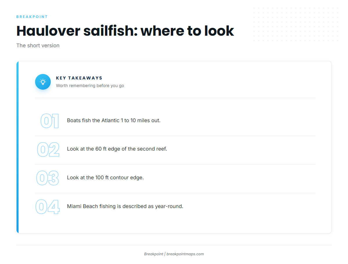 FAQ: sailfish fishing out of Haulover