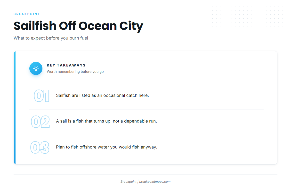 When sailfish show up off Ocean City