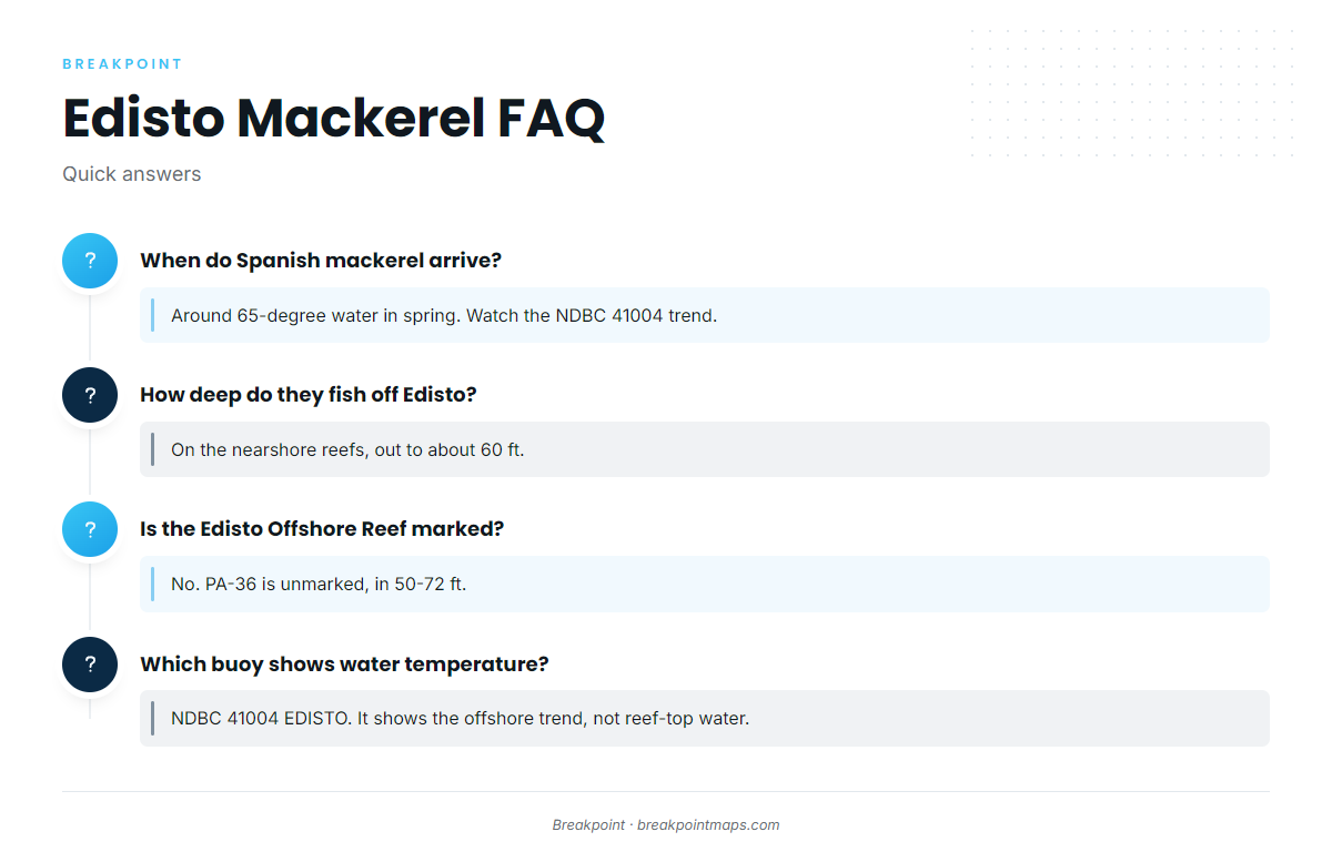 FAQ: Spanish mackerel off Edisto Beach