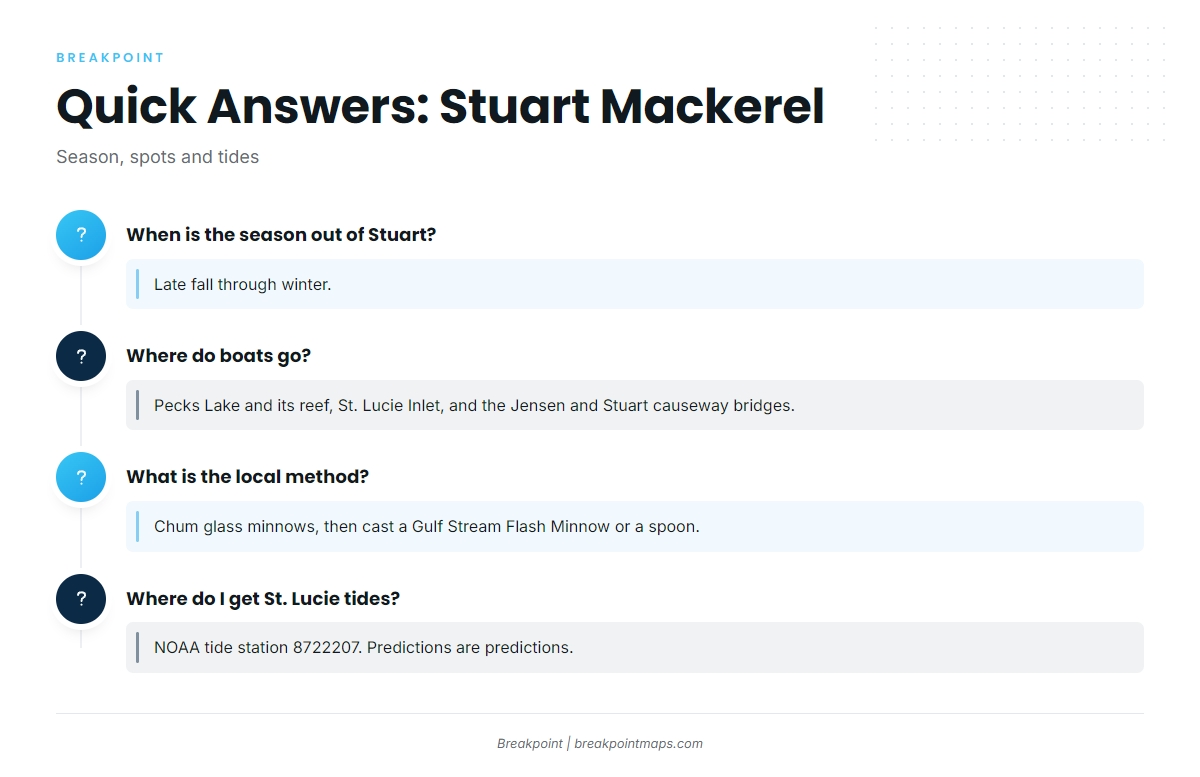 FAQ about Spanish mackerel off Stuart