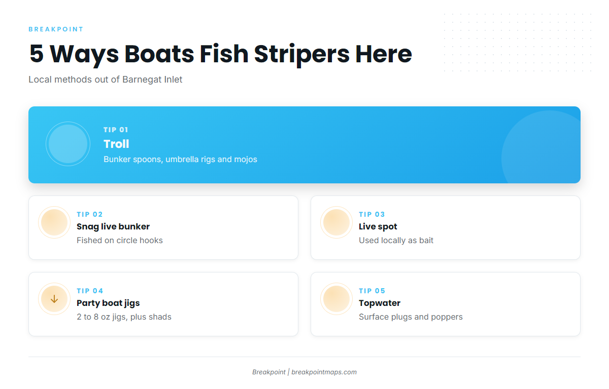 How striped bass are fished here