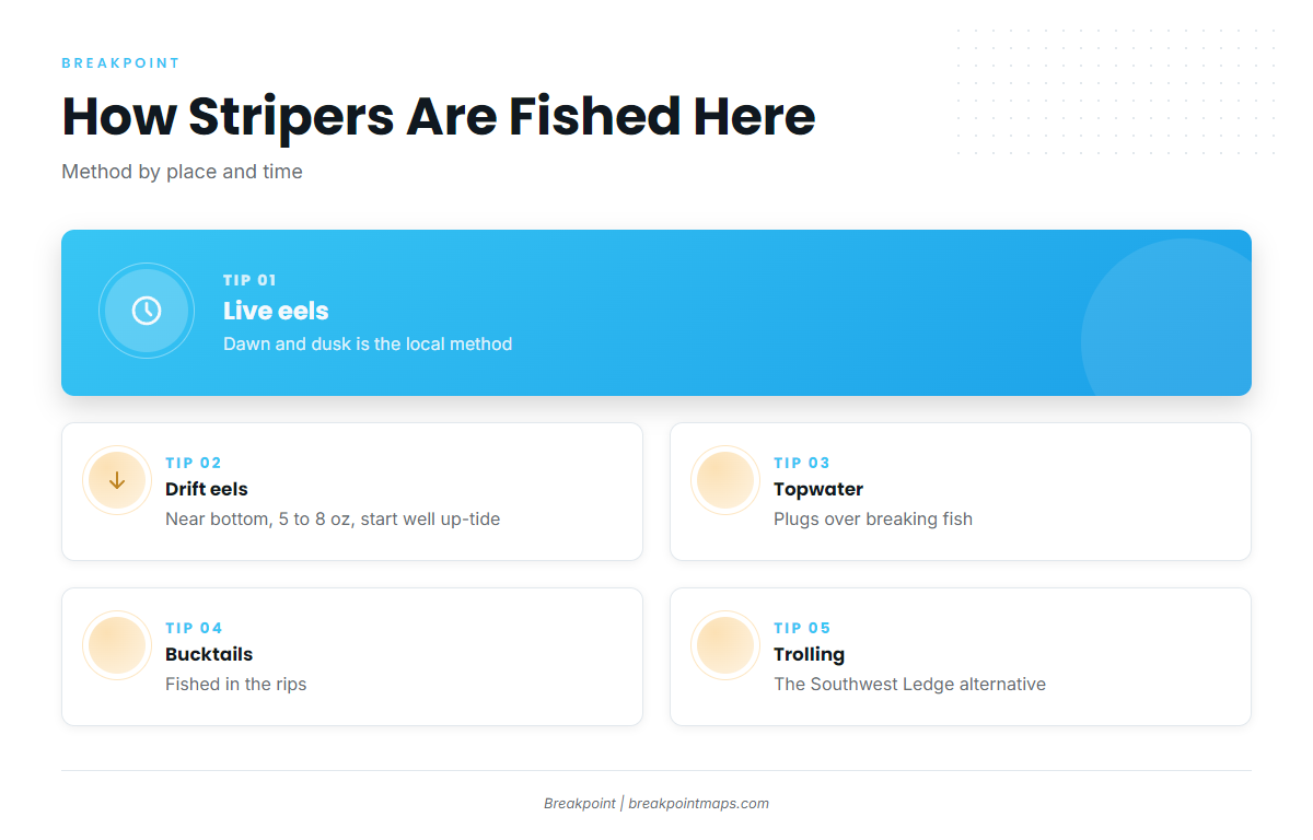 How stripers are fished here