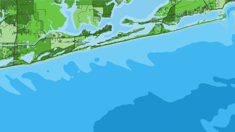 Illustration of Orange Beach, The Perdido Pass port.