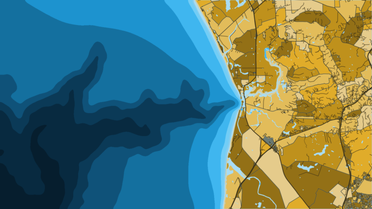 Illustration of Moss Landing, the mid-bay harbor for rockfish and lingcod.