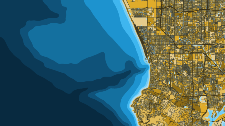 Illustration of Redondo Beach, South Bay party boats, with a short run to deep water.