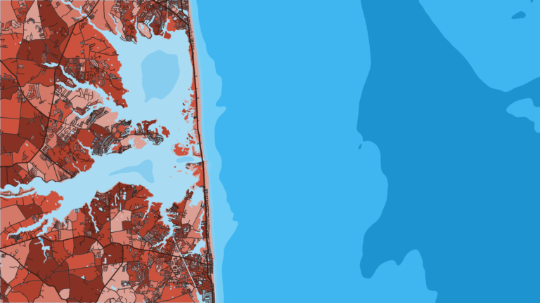 Illustration of Indian River Inlet, The Atlantic inlet closest to Reef Sites 9, 10 and 11 and to the canyons.