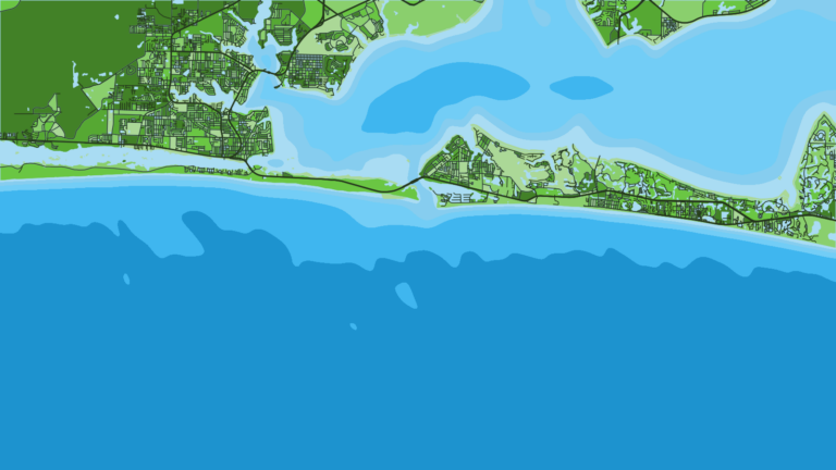 Illustration of Destin, large charter and headboat fleet, known as the "World’s Luckiest Fishing Village".