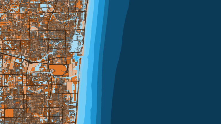Illustration of Fort Lauderdale, charters, reefs and pelagics.