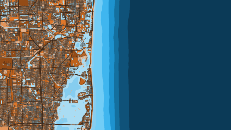 Illustration of Haulover, inlet with a charter fleet and short Gulf Stream access.