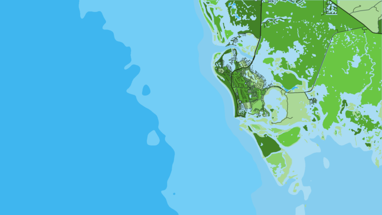 Illustration of Marco Island, Southernmost Gulf-side gateway.